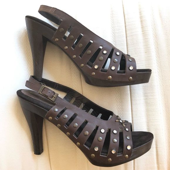 Isabella Fiore Shoes - Isabella Fiore Cut-Out Studded Leather Sandals